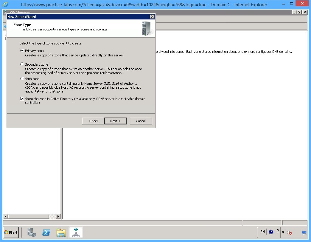 Practice Labs screenshot.